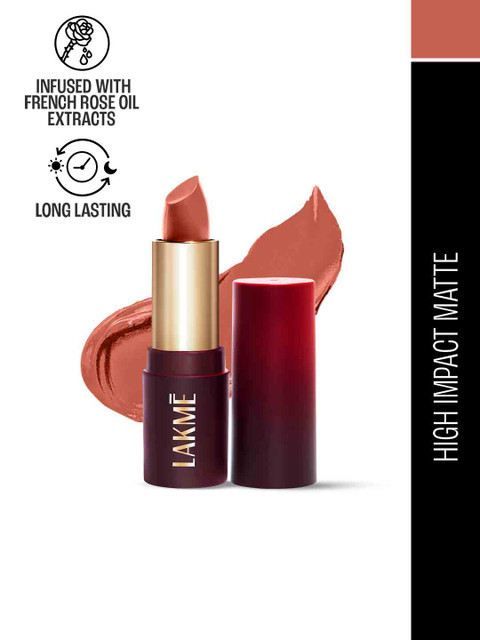 Lakme Forever Matte Long Lasting Lipstick With French Rose Oil Ext 4.5g - Pink Blush