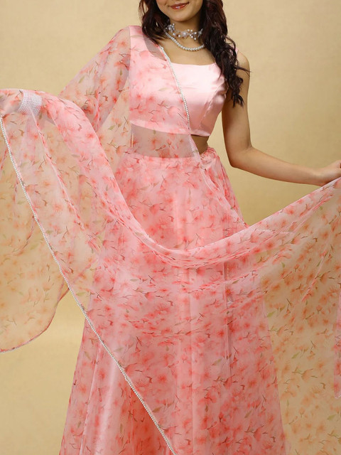 LIPS CROWN Printed Semi-Stitched Lehenga With Choli & Dupatta - Image 2