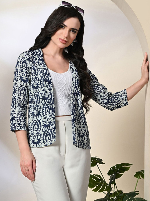 Sangria Women Abstract Printed Open Shrug