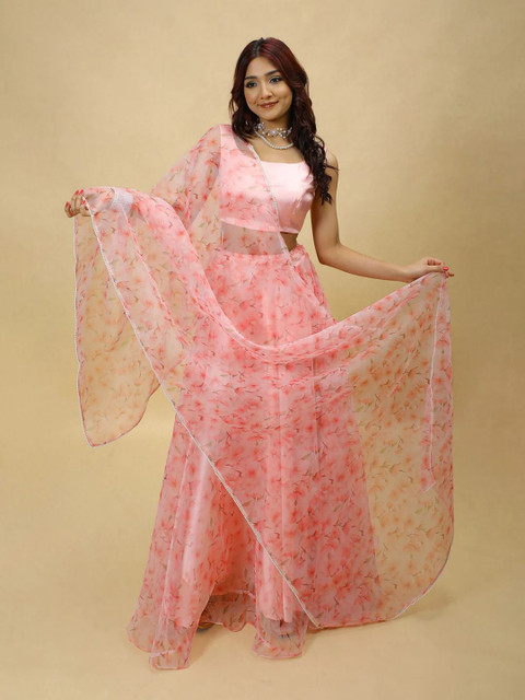 LIPS CROWN Printed Semi-Stitched Lehenga With Choli & Dupatta - Image 4