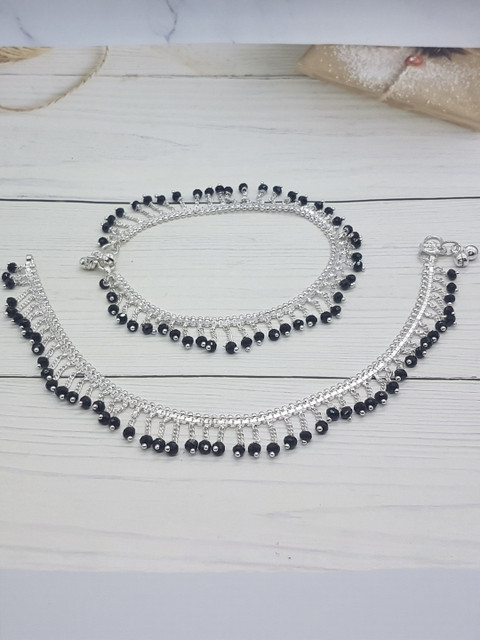 BR Ornaments Women Silver-Plated Alloy Artificial Stones Anklet