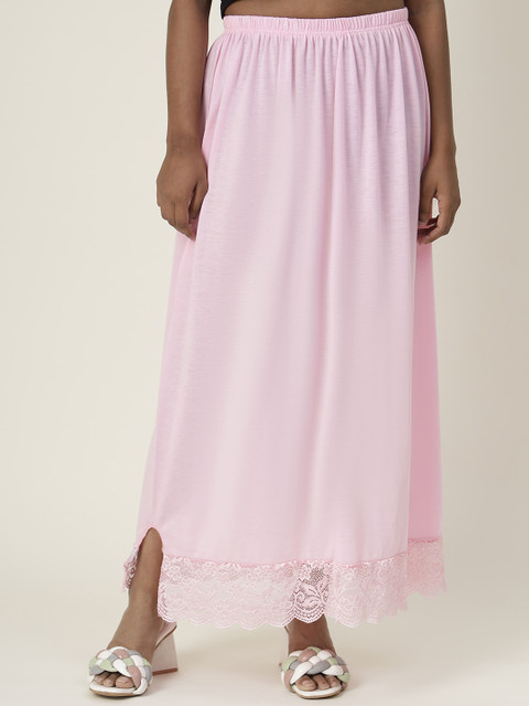 BODYFIGURE Women Self-Design Hosiery Cotton Inskirt Underskirt Saree Petticoats