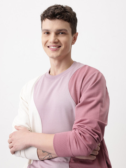 Mast & Harbour Colourblocked Sweatshirt with Inner Fleece