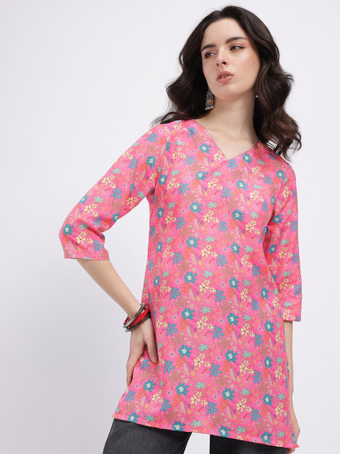 Anouk Rustic Floral Printed V-Neck Kurti