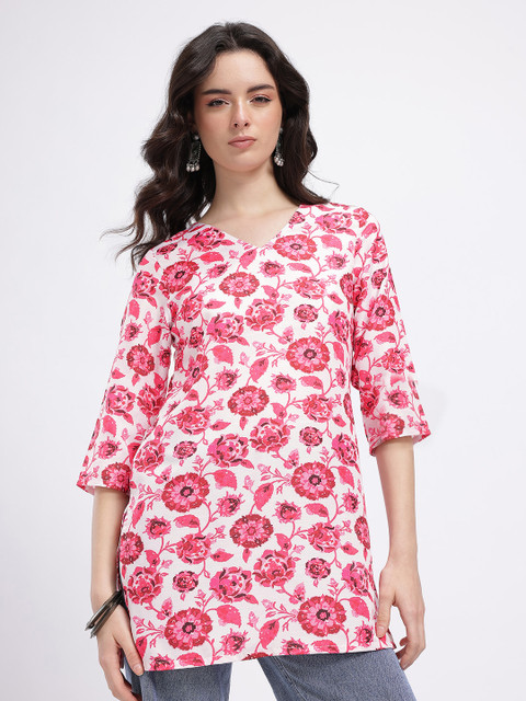 Anouk Rustic Floral Printed V-Neck Kurti