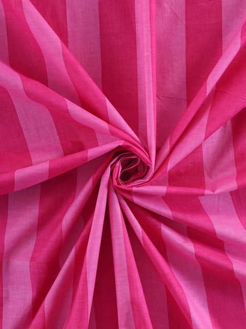 HANDICRAFT PALACE Striped Printed Pure Cotton Unstitched Kurta Dress Material