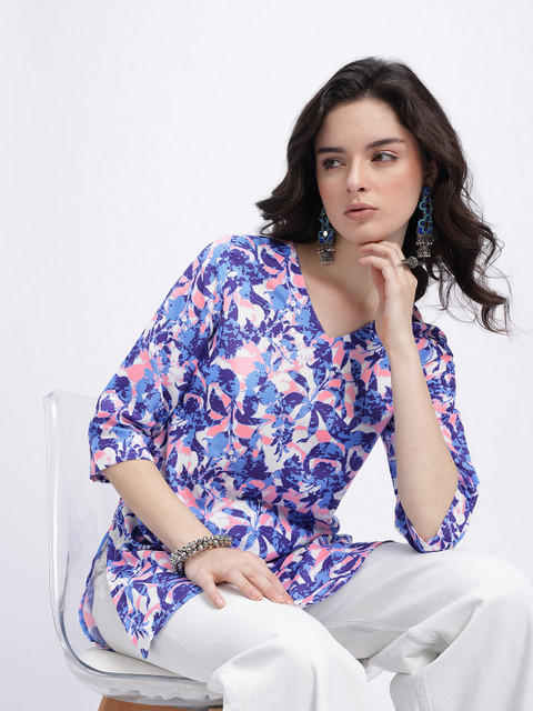 Anouk Rustic Floral Print Short Kurti