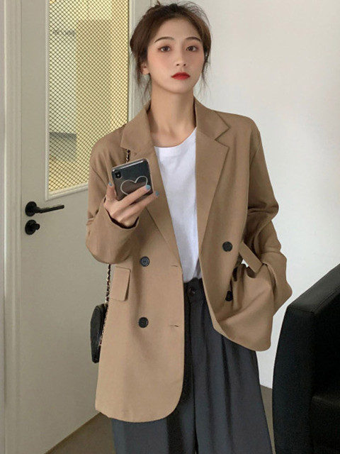 StyleCast Women Notched Lapel Double-Breasted Trench Coat