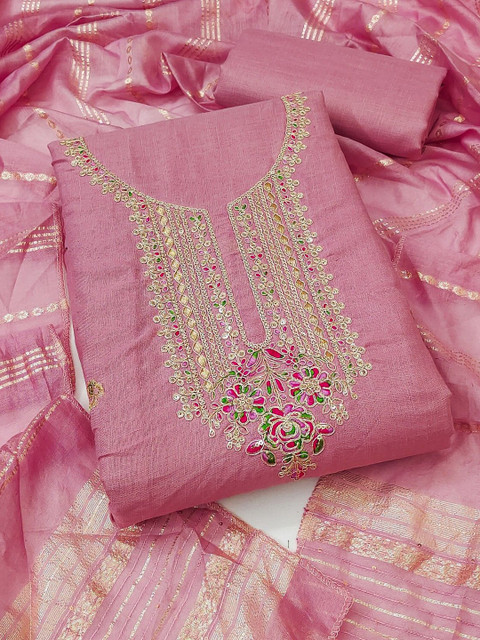 Nayanthara Trends Embroidered Unstitched Dress Material - Image 2
