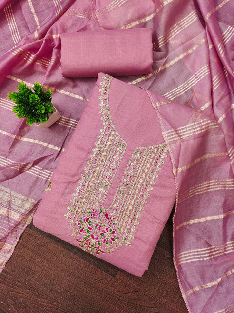 Nayanthara Trends Embroidered Unstitched Dress Material