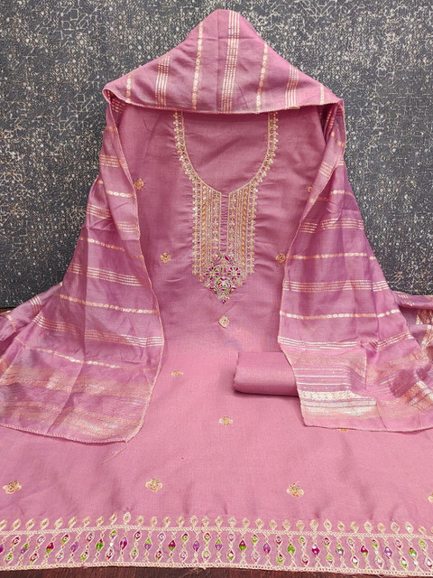 Nayanthara Trends Embroidered Unstitched Dress Material - Image 3