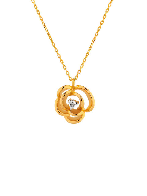 Studio Voylla 925 Sterling Silver Pendant With 0.08 Carat Lab-Grown Diamond - 3.66 g