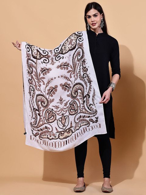LOOM LEGACY Ethnic Motifs Printed Modal Dupatta