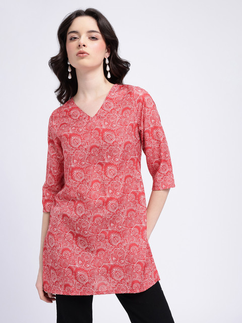 Anouk Rustic Ethnic Motifs Printed V-Neck Kurti