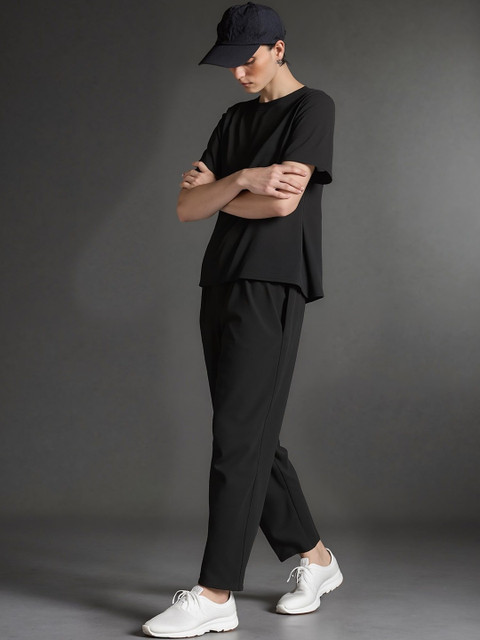 HERE&NOW Round Neck T-Shirt With Trousers Co-Ords