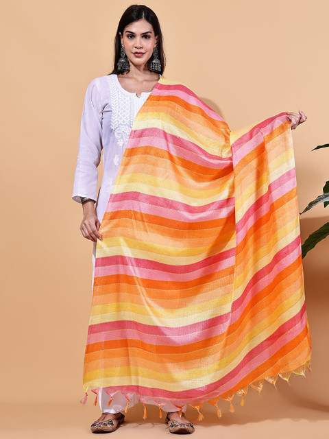 LOOM LEGACY Leheriya Tie and Dye Dupatta