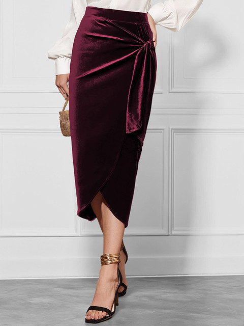 StyleCast x Revolte Women Wrap Midi Skirt
