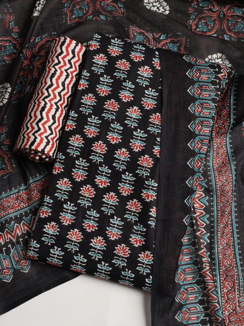 Meena Bazaar Women Cotton Blend Printed Unstitched Dress Material