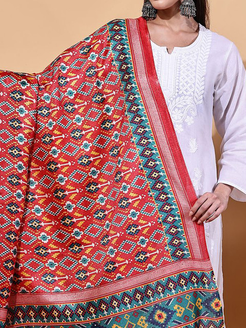 LOOM LEGACY Geometric Printed Dupatta - Image 2
