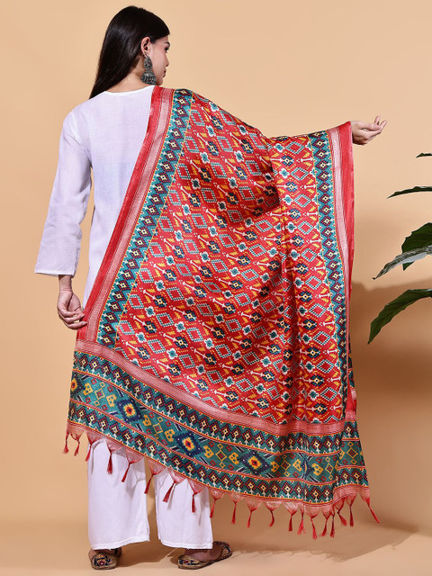 LOOM LEGACY Geometric Printed Dupatta - Image 5