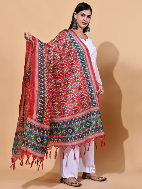 LOOM LEGACY Geometric Printed Dupatta - Image 3