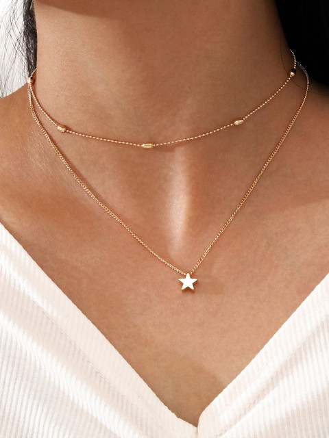 Arzonai Women Alloy Layered Chain