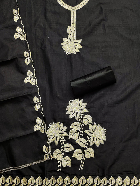 Maroosh Floral Embroidered Unstitched Dress Material - Image 3