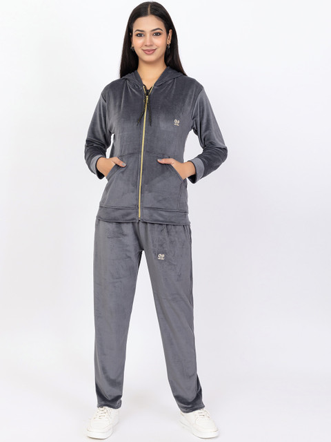 D-LINE Women Printed Hooded Neck Tracksuits
