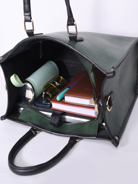 Warbler Textured Structured Tote Bag - Image 5