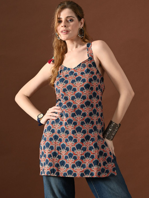 KALINI Ethnic Motifs Printed Pure Cotton Kurti