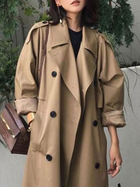 all about you Women Spread Collar Over Coat - Image 2