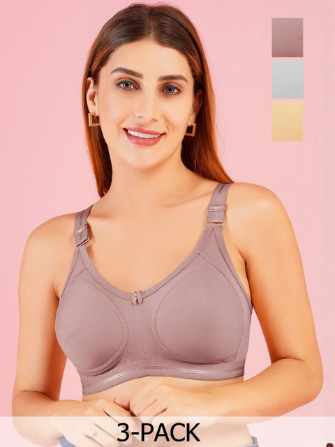 DressBerry Women Pack Of 3 Full Coverage Bra