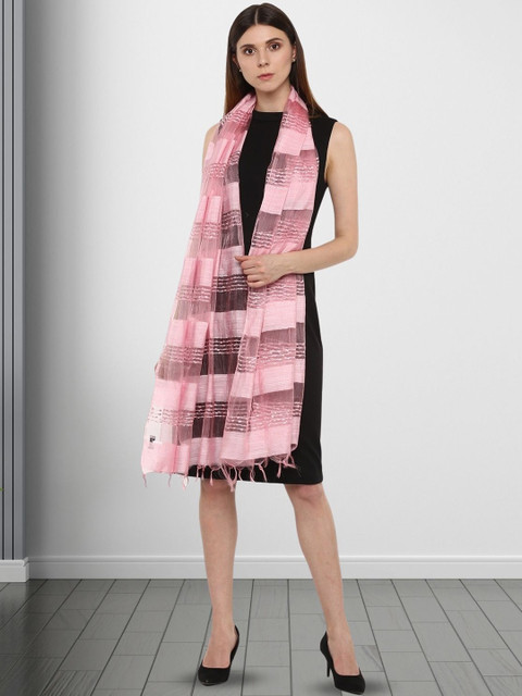 Rhe-Ana Women Pink Art Silk Dupatta