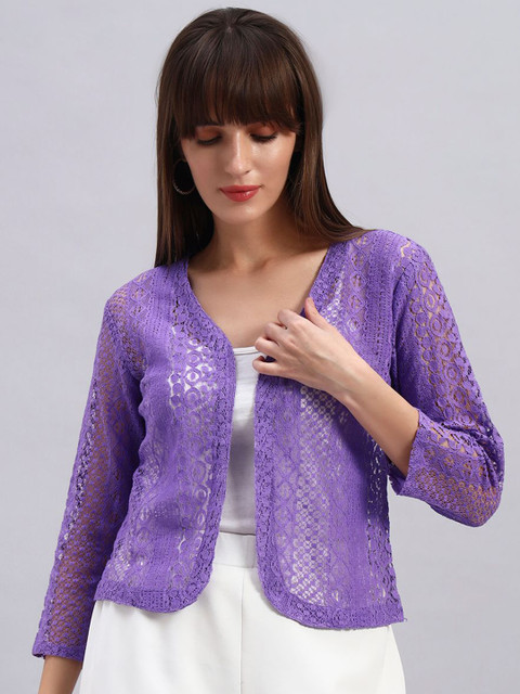 NATURE CRAFT Self Design Cotton Shrug