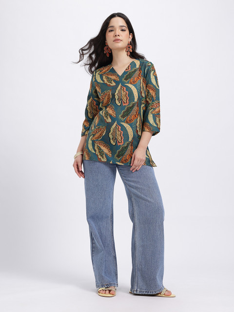 Anouk Rustic Printed Short Kurti - Image 6