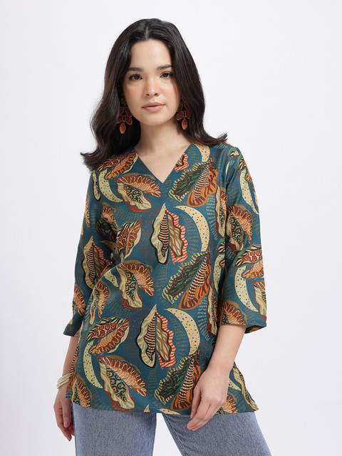 Anouk Rustic Printed Short Kurti - Image 2