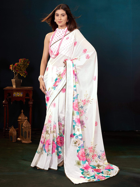Garden Vareli Floral Printed Saree