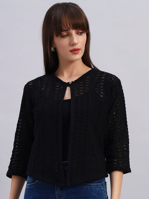 NATURE CRAFT Self Design Cotton Shrug