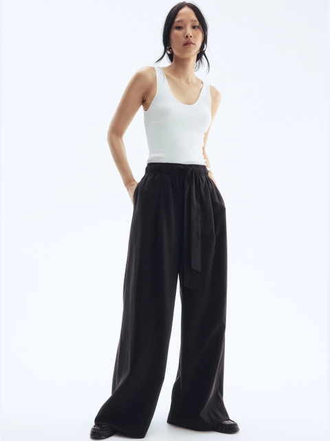 H&M Wide Tie-Belt Trousers