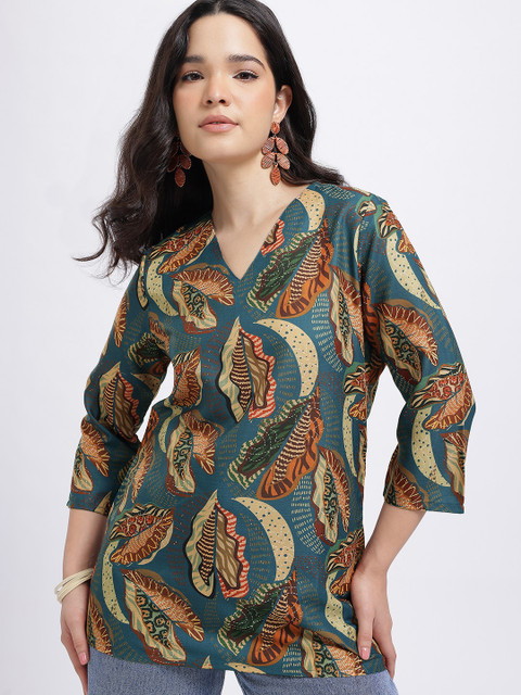Anouk Rustic Printed Short Kurti