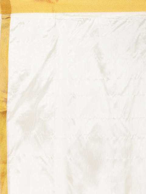Sethukrishna Men Peach & White Solid Short Sleeves Shirt with Dhoti - Image 7