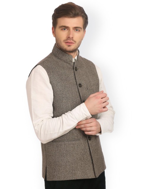 Wintage Brown Bandhgala Nehru Jacket - Image 2