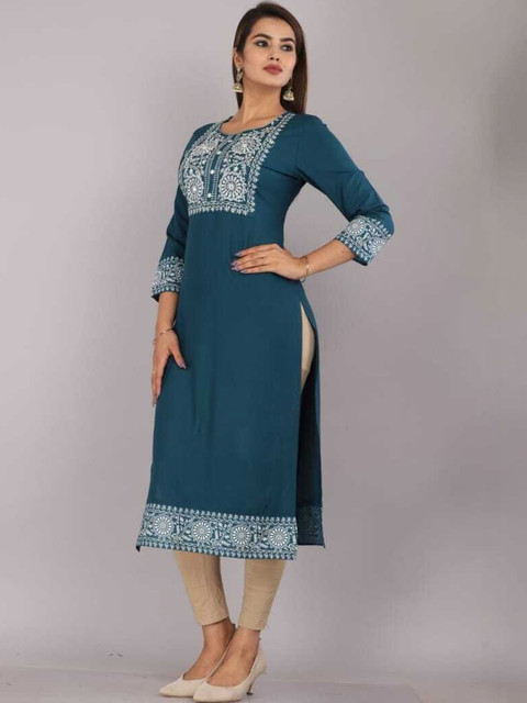RITIKA TRADERS Women Embroidered Kurta