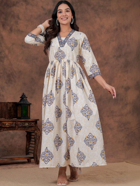 DAEVISH Floral Print Maxi Dress