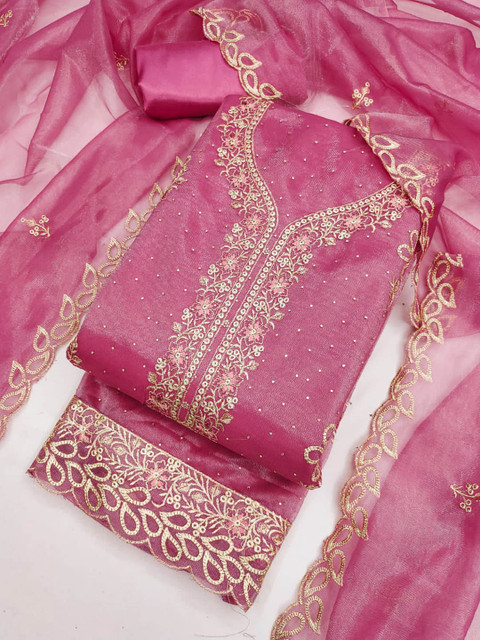 Aditis couture Embroidered Unstitched Dress Material