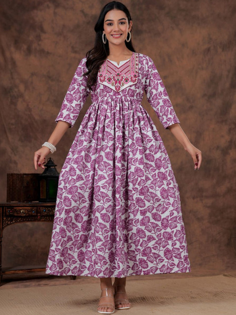 DAEVISH Floral Print Maxi Dress