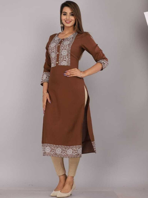 RITIKA TRADERS Women Embroidered Kurta - Image 4
