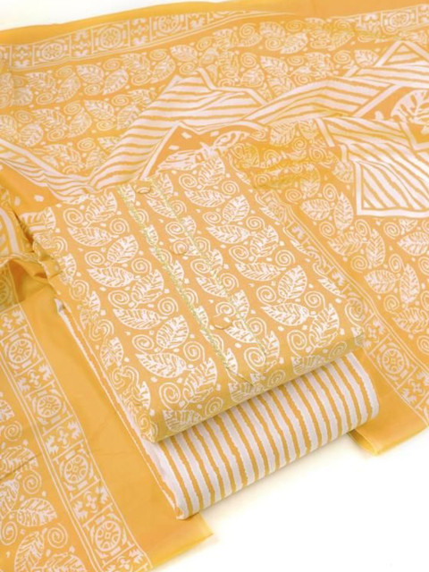 FashionsEye Printed Pure Cotton Unstitched Dress Material - Image 3