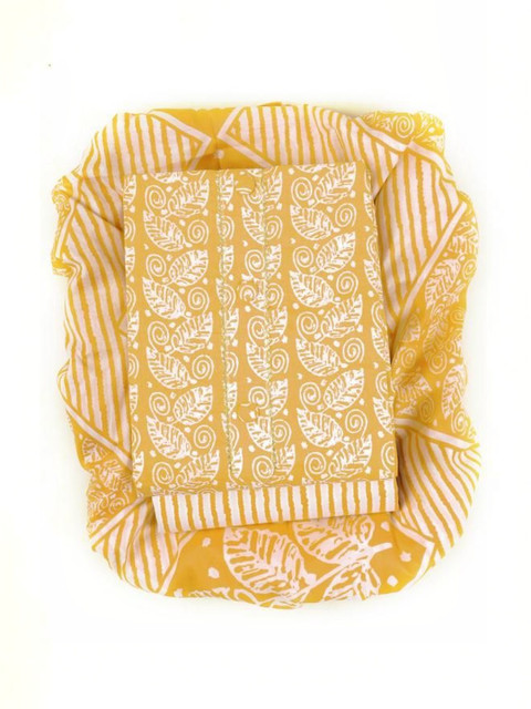 FashionsEye Printed Pure Cotton Unstitched Dress Material