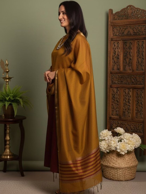 Sangria Zari Unstitched Dress Material - Image 6
